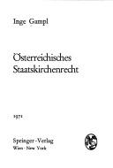 Cover of: Österreichisches Staatskirchenrecht.