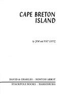 Cover of: Cape Breton Island by Jim Lotz