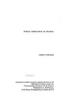Cover of: Public assistance in France. | Cindy Stevens