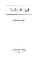 Cover of: Early Virgil. by William Berg