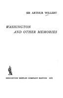 Cover of: Washington and other memories.