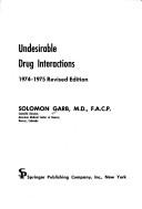 Cover of: Undesirable drug interactions.