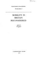 Cover of: Mobility in Britain reconsidered by J. M. Ridge