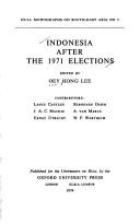 Cover of: Indonesia after the 1971 elections