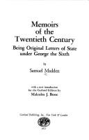 Cover of: Memoirs of the twentieth century by Samuel Madden