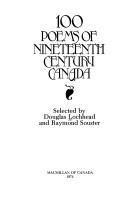 Cover of: 100 poems of nineteenth century Canada