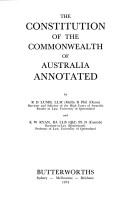 Cover of: The constitution of the Commonwealth of Australia