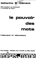 Cover of: pouvoir des mots: symbolique et idéologique