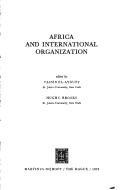 Cover of: Africa and international organization.