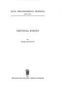 Cover of: Critical essays.