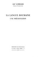 Cover of: La langue roumaine by Alf Lombard