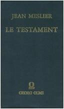 Cover of: Le Testament by Jean Meslier