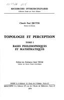 Cover of: Topologie et perception by Claude Paul Bruter
