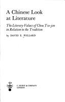 Cover of: A Chinese look at literature by David E. Pollard