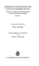 Cover of: Herrschaftsstruktur und Ständebildung: Beiträge zur Typologie der österreichischen Länder aus ihren mittelalterlichen Grundlagen