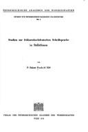 Cover of: Studien zur frühneuhochdeutschen Schriftsprache in Südböhmen.