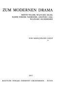 Cover of: Zum modernen Drama: Martin Walser, Wolfgang Bauer, Rainer Werner Fassbinder, Siegfried Lenz, Wolfgang Hildesheimer
