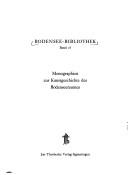 Cover of: Hans Morinck: ein Wegbereiter der Barockskulptur am Bedensee.