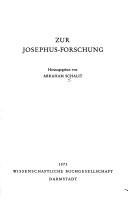 Cover of: Zur Josephus-Forschung
