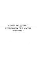 Cover of: L' ordenació dels maons. by Manuel de Pedrolo