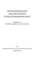 Cover of: Methodenfragen der deutschen Literaturwissenschaft by Reinhold Grimm