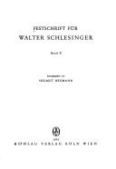 Cover of: Festschrift für Walter Schlesinger.