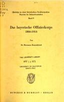 Cover of: Das bayerische Offizierkorps 1866-1914.