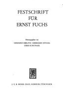 Cover of: Festschrift für Ernst Fuchs by hrsg. von Gerhard Ebeling; Eberhard Jüngel; Gerd Schunack.