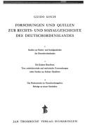 Cover of: Studien zur Rechts- und Sozialgeschichte des Deutschordenslandes.