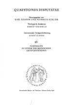 Cover of: Vorfragen zu einem ökumenischen Amtsverständnis.