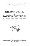 Estudios y ensayos de investigación y crítica, de la leyenda de Rosamunda a Jovellanos by Joaquín de Entrambasaguas