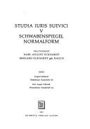Cover of: Schwabenspiegel, Normalform: Index