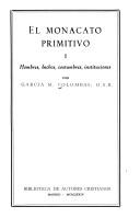 Cover of: monacato primitivo ...