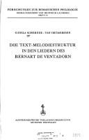 Die Text-Melodienstruktur in den Liedern des Bernart de Ventadorn by Gisela Scherner-van Ortmerssen