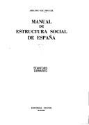 Cover of: Manual de estructura social de España.
