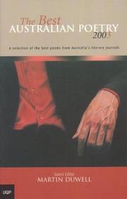 Cover of: The Best Australian Poetry 2003