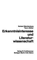 Cover of: Erkenntnisinteresse und Literaturwissenschaft