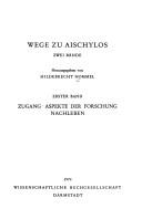 Cover of: Wege zu Aischylos: 2 Bde.