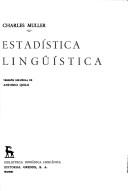Cover of: Estadística lingüistica.