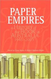 Cover of: History of the Book in Australia Volume 3: Paper Empires (History of the Book in Australia)