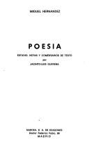 Cover of: Poesía. by Miguel Hernández