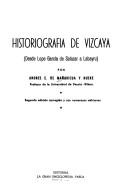 Cover of: Historiografía de Vizcaya. by Andrés E          de Mañaricua y Nuere