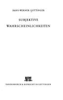 Cover of: Subjektive Wahrscheinlichkeiten