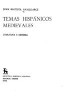 Cover of: Temas hispánicos medievales.: Literatura e historia.