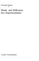 Cover of: Denk- und Stilformen des Expressionismus.