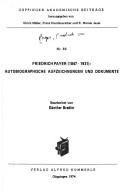 Cover of: Autobiographische Aufzeichnungen und Dokumente
