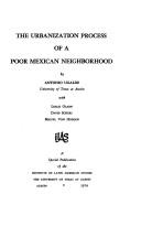 Cover of: The urbanization process of a poor Mexicanneighborhood
