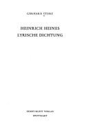 Cover of: Heinrich Heines lyrische Dichtung.