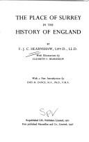 Cover of: The place of Surrey in the history of England by F. J. C. Hearnshaw
