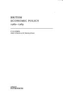 Cover of: British economic policy, 1960-1969